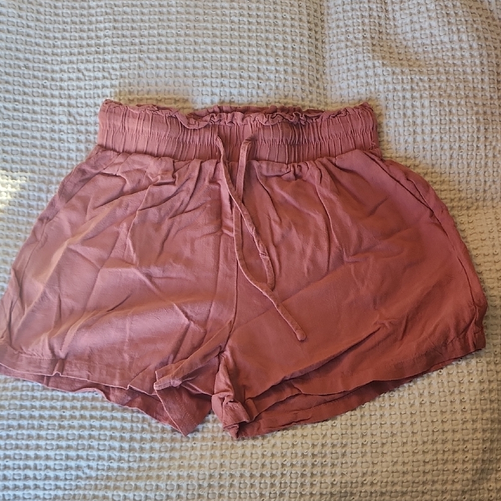 Women's Pink Drawstring Shorts